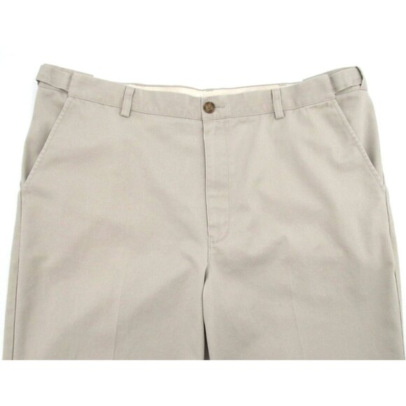 Vintage LL Bean Pants Mens 38x29 Beige Stretch Comfort Waist Straight Leg Khakis - Picture 4 of 15